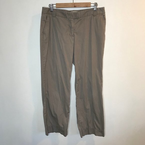 J. Crew Pants - J. Crew City Fit Broken In Chino Pants Sz 12S Short Mid Rise Straight Tan Brown